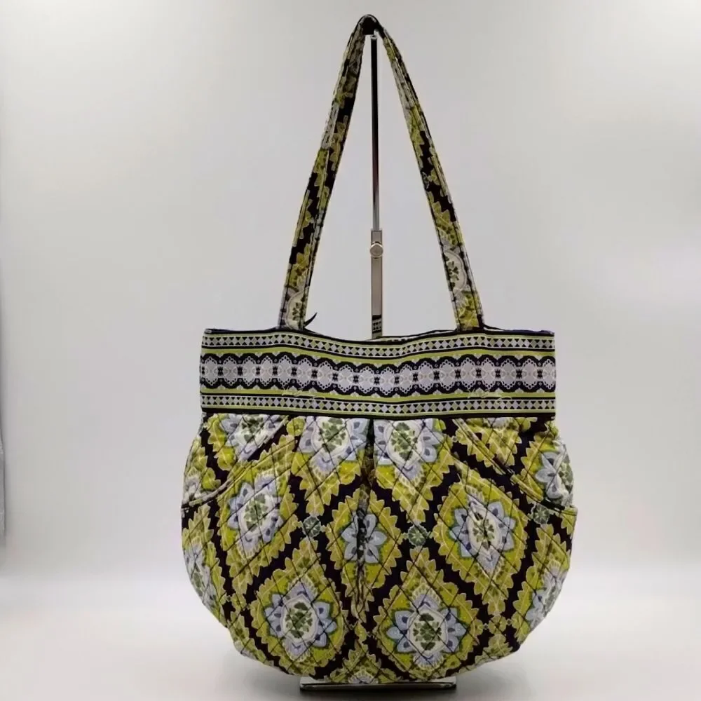 Vera Bradley Cambridge Print Retired Shoulder Bag Cloth Quilted